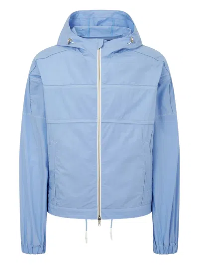 Studio Tomboy Hooded Drawstring Jacket In Blue