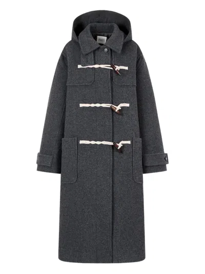 Studio Tomboy Hooded Duffle Coat In Gray