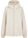 Studio Tomboy Hooded Faux-leather Jacket In Neutrals