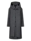 Studio Tomboy Hooded Scarf Coat In Gray