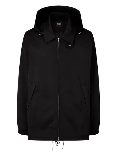 Studio Tomboy Hooded Utility Jacket In Black