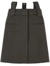 Studio Tomboy Jersey Pigment Mini Skirt In Grey