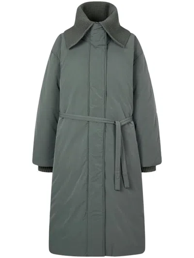 STUDIO TOMBOY KNIT-COLLAR DOWN COAT