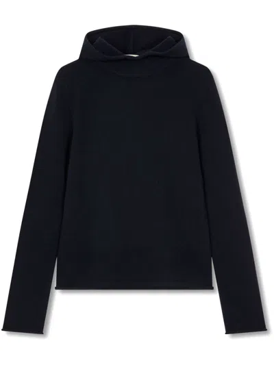 Studio Tomboy Knitted Hoodie In Blue