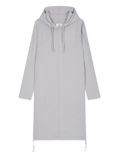 Studio Tomboy Layered Hooded Dress In Gray