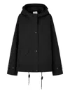 Studio Tomboy Layered Hooded Jacket In Black