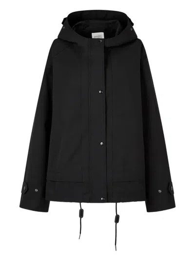 Studio Tomboy Layered Hooded Jacket In Black