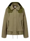 Studio Tomboy Layered Hooded Jacket In Green
