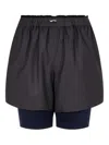 Studio Tomboy Layered Pocketed Knee-length Shorts