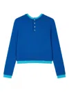 Studio Tomboy Layered Round-neck Sweater In Blue