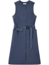 Studio Tomboy Layered Sleeveless Midi Dress In Blau