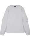 Studio Tomboy Layered Sweatshirt In Grey