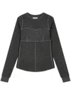 Studio Tomboy Layered T-shirt In Grey