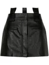 Studio Tomboy Lederrock Im Layering-look In Schwarz