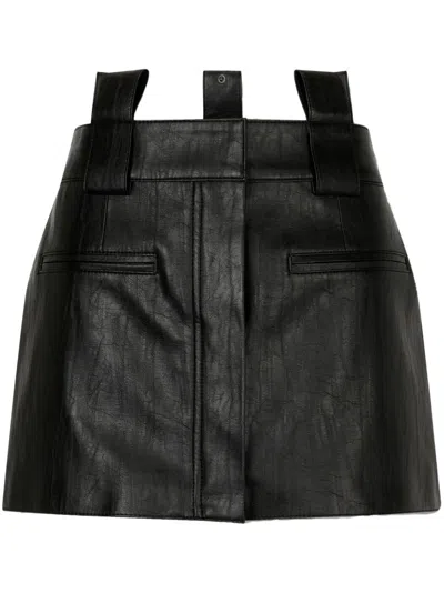 Studio Tomboy Lederrock Im Layering-look In Schwarz