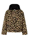 Studio Tomboy Leopard-pattern Hooded Jacket In Brown
