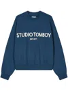 Studio Tomboy Logo-print Sweatshirt In Blue