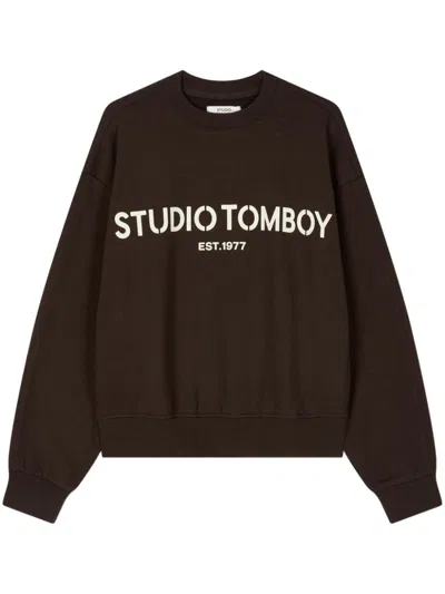 Studio Tomboy Logo-print Sweatshirt In Brown