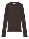 Studio Tomboy Long-sleeve Corduroy T-shirt In Brown