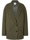 Studio Tomboy Off-centre Single-breasted Blazer In Green