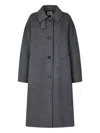 Studio Tomboy Mélange-effect Single-breasted Coat In Gray