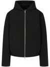 Studio Tomboy Neoprene Hooded Jacket In Schwarz