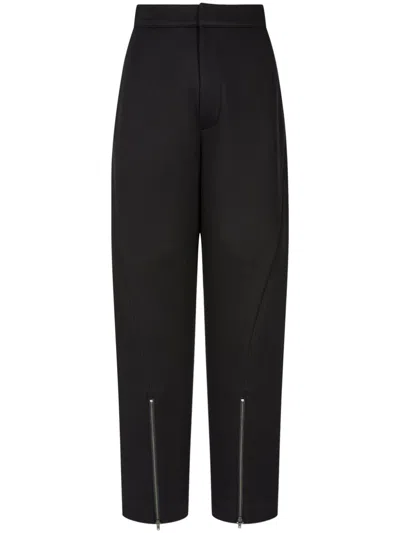 Studio Tomboy Neoprene Zip-fastening Trousers In Black