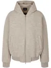 Studio Tomboy Neoprene Zip-up Jacket In Neutrals