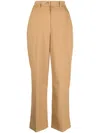 STUDIO TOMBOY NO-TUCK CROPPED STRAIGHT-LEG TROUSERS