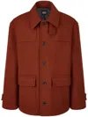 Studio Tomboy Non-toggle Duffle Coat In Orange