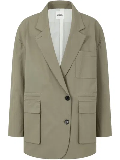 Studio Tomboy Overfit Big-pocket Jacket In Grün
