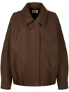Studio Tomboy Oversized Jacket In Brown