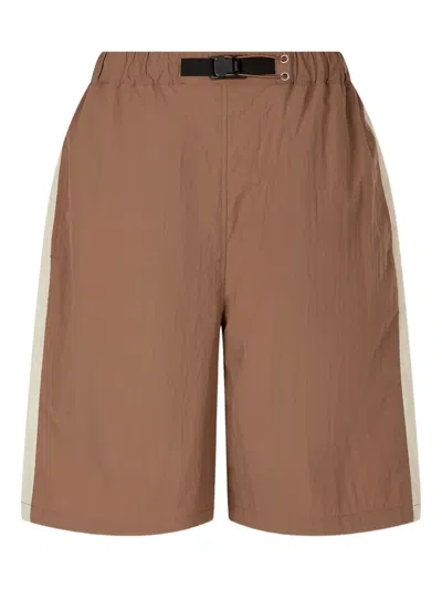 Studio Tomboy Panelled Knee-length Shorts In Brown