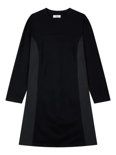 Studio Tomboy Panelled Long-sleeve Dress In Black