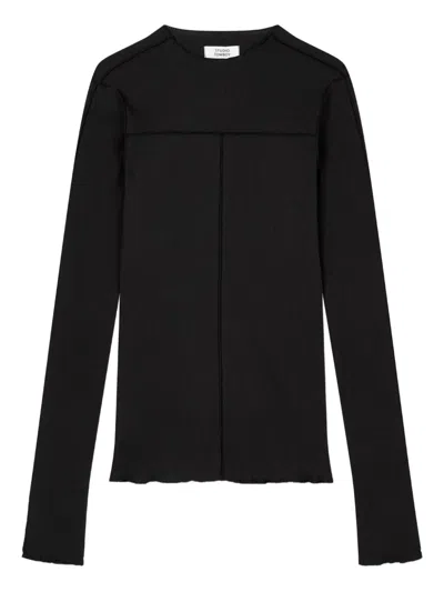 Studio Tomboy Panelled T-shirt In Black