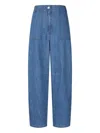 Studio Tomboy Patch-pocket Denim Trousers In Blue