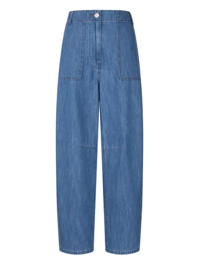 Studio Tomboy Patch-pocket Denim Trousers In Blue