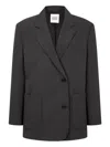 Studio Tomboy Patch-pocket Notched-lapel Jacket In Gray