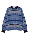 Studio Tomboy Patterned Sweatshirt In Blue