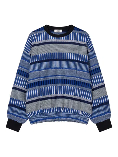 Studio Tomboy Patterned Sweatshirt In Blue