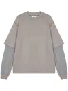 Studio Tomboy Pigment Layered T-shirt In Grey