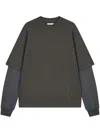 Studio Tomboy Pigment Layered T-shirt In Grey