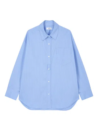 Studio Tomboy Pinstripe Button-fastening Shirt In Blue