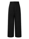 Studio Tomboy Pinstripe Pleated Trousers In Black