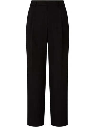 Studio Tomboy Pintuck-detail Trousers In Black