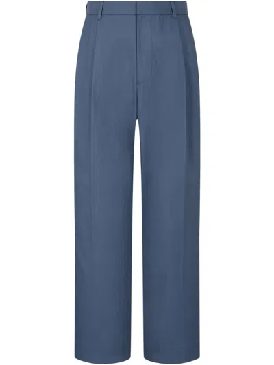 Studio Tomboy Pintuck-detail Trousers In Blue