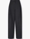 Studio Tomboy Pintuck-detail Wide-leg Trousers In Grey