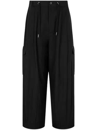 Studio Tomboy Pintuck-detailed Trousers In Black