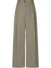 Studio Tomboy Pleat-detail Trousers In Green