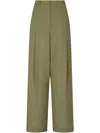 Studio Tomboy Pleat-detail Trousers In Green